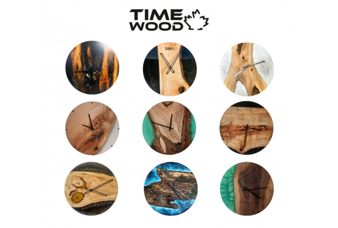 Dřevěné hodiny Timewood